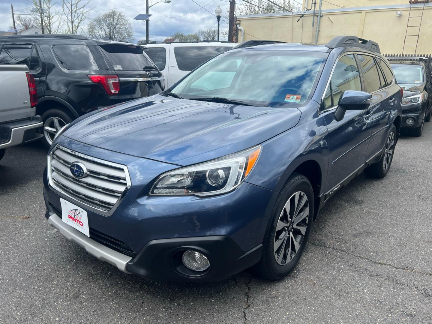 2017 Blue /beige Subaru Outback 2.5i Limited (4S4BSANC6H3) with an 2.5L H4 DOHC 16V engine, CVT transmission, located at 1018 Brunswick Ave, Trenton, NJ, 08638, (609) 989-0900, 40.240086, -74.748085 - Photo#0